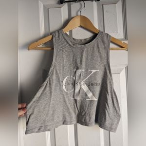 FREE with purchase 🤩 Calvin Klein grey crop top